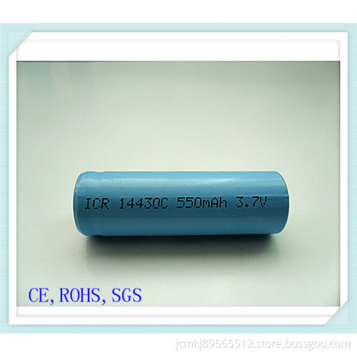 Li-ion 14430-550mAh Rechargeable Battery, Audio Battery, Battery Pack, E-Cigarette Battery, Camera Battery, Li Ion Battery